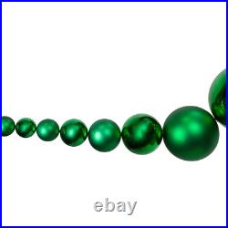 Northlight 6' Green Shiny and Matte Shatterproof Ball Christmas Swag Northlight 6' Green Shiny and Matte Shatterproof Ball Christmas Swag