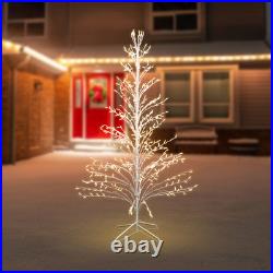 Northlight 6' White Christmas Cascade Twig Tree Outdoor Yard Decor Clear Light Northlight 6' White Christmas Cascade Twig Tree Outdoor Yard Decor Clear Light