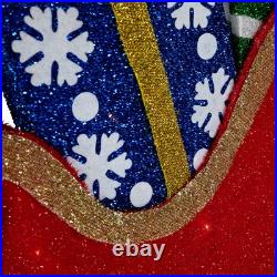 Northlight Set of 3 Lighted Reindeer Sleigh Outdoor Christmas Decoration 25.25