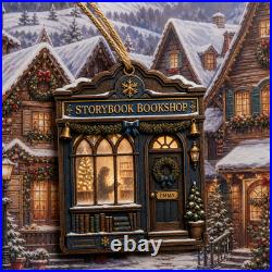 Nostalgic Bookshop Wooden Ornament Vintage Gift for Book Lovers