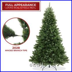 OPEN BOX 9 ft Green Spruce Hinged Artificial Christmas Tree with Stand