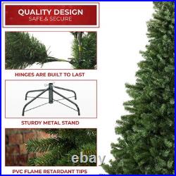OPEN BOX 9 ft Green Spruce Hinged Artificial Christmas Tree with Stand