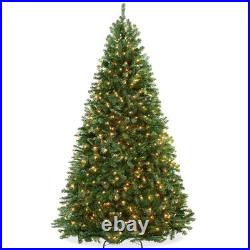 OPEN BOX 9 ft Spruce Artificial Christmas Tree with White Lights & Stand