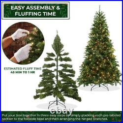 OPEN BOX 9 ft Spruce Artificial Christmas Tree with White Lights & Stand