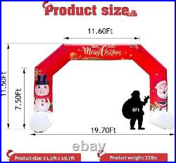 OZIS 20Ft Christmas Inflatable Arch Outdoor Red, Giant Inflatable Archway