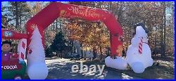 OZIS 20Ft Christmas Inflatable Arch Outdoor Red, Giant Inflatable Archway