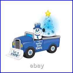 Occasions 04816 Inflatable Christmas Snowman In Snow Truck, 7.75 Feet