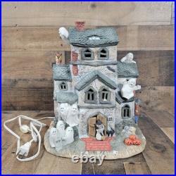 Old World Christmas OWC 1987 Halloween Haunted House Lights Ghost Rare Tested