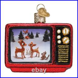 Old World Christmas Rudolph The Red Nosed Reindeer 5 Pc Glass Ornament Set #2
