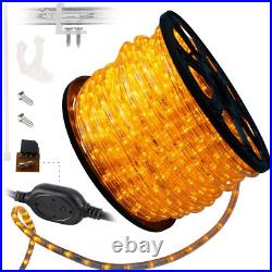 Orange LED Rope Flexible Light Outdoor 10' 20' 25' 50' 100' 150' Christmas Tree