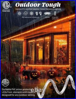 Orange LED Rope Flexible Light Outdoor 10' 20' 25' 50' 100' 150' Christmas Tree