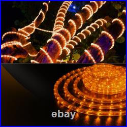 Orange LED Rope Flexible Light Outdoor 10' 20' 25' 50' 100' 150' Christmas Tree