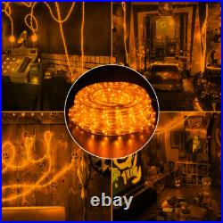 Orange LED Rope Flexible Light Outdoor 10' 20' 25' 50' 100' 150' Christmas Tree