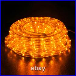Orange LED Rope Flexible Light Outdoor 10' 20' 25' 50' 100' 150' Christmas Tree