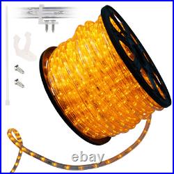 Orange LED Rope Flexible Light Outdoor 10' 20' 25' 50' 100' 150' Christmas Tree