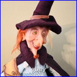 Original Sheila Bentley One of a kind Art Doll Halloween Hag Witch Miss October