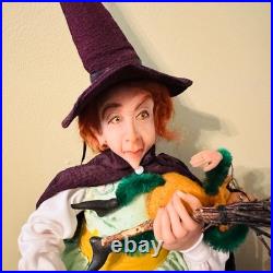 Original Sheila Bentley One of a kind Art Doll Halloween Hag Witch with Baby