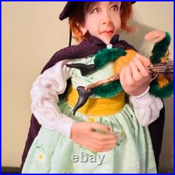 Original Sheila Bentley One of a kind Art Doll Halloween Hag Witch with Baby