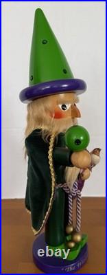Original Steinbach Wizard of Oz Wizard Nutcracker 15in Hand Painted Wood Green