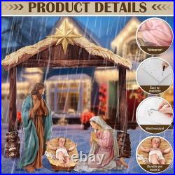 Outdoor Christmas Decoration Large Nativity Scene Holy Family Yard Weatherproof