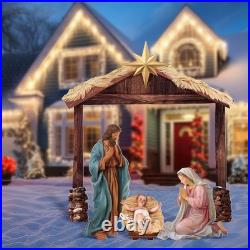 Outdoor Christmas Decoration Large Nativity Scene Holy Family Yard Weatherproof
