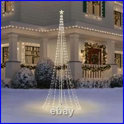 Outdoor Christmas Yard Decoration Giant 12ft LED Motion Pre-Lit Cone Tree White