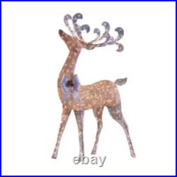 Outdoor Holiday Reindeer Set (2) Pre-Lit Christmas Decoration 7.5 ft & 4.5 ft Outdoor Holiday Reindeer Set (2) Pre-Lit Christmas Decoration 7.5 ft & 4.5 ft