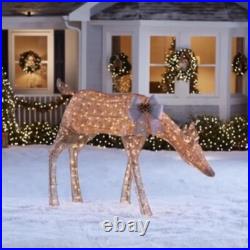 Outdoor Holiday Reindeer Set (2) Pre-Lit Christmas Decoration 7.5 ft & 4.5 ft Outdoor Holiday Reindeer Set (2) Pre-Lit Christmas Decoration 7.5 ft & 4.5 ft
