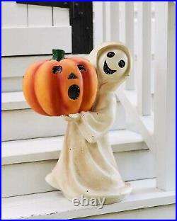 Outdoor Lit Friendly Ghost Halloween Welcome Decor BalsamHill 429 Dolla
