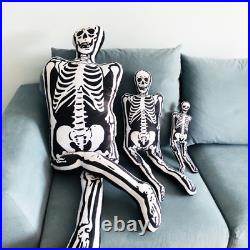Oversized Skeleton Body Pillow Skull Pillow Gothic Horror Party Decor
