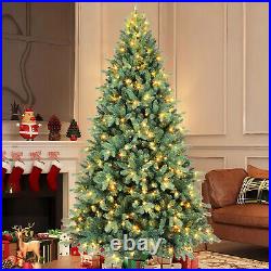 PE+PVC Blue Spruce Artificial Christmas Tree with Lights Foldable