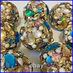 PIER 1 IMPORTS Glass MULTI MOSAIC Christmas BALL Ornament