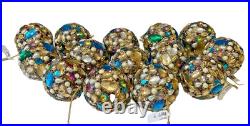 PIER 1 IMPORTS Glass MULTI MOSAIC Christmas BALL Ornament