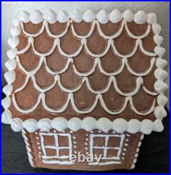 POTTERY BARN Gingerbread House Stoneware Cookie Jar-NEW