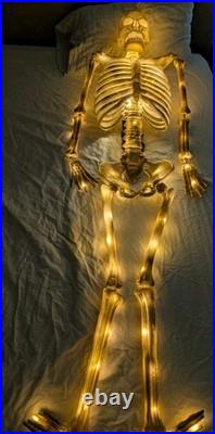 POTTERY BARN Light-Up Mr. Bones Skeleton Gold NWT