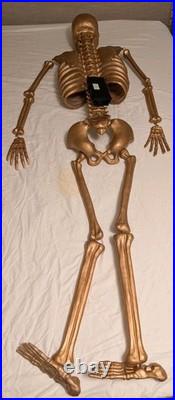 POTTERY BARN Light-Up Mr. Bones Skeleton Gold NWT