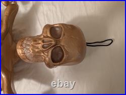 POTTERY BARN Light-Up Mr. Bones Skeleton Gold NWT