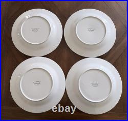 POTTERY BARN Reindeer 4 Dinner Plates Dasher, Donner, Cupid, Prancer