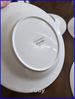 POTTERY BARN Reindeer 4 Dinner Plates Dasher, Donner, Cupid, Prancer