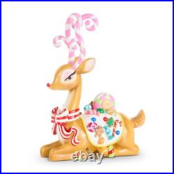 PRE-ORDER 14.75 Sassy Jingle Sitting Deer Christmas Decor SHIPS 9/2026 NEW
