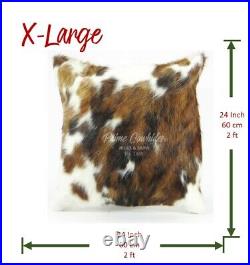 Pair Double Sided Tricolor Cowhide Pillow Cover (2 Units) (M)(L)(XL) Pair Double Sided Tricolor Cowhide Pillow Cover (2 Units) (M)(L)(XL)