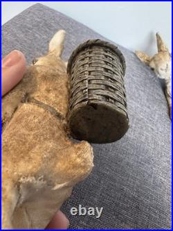 Pair Of Velveteen Rabbit Easter Bunny Statues 7.75 Bethany Lowe Style