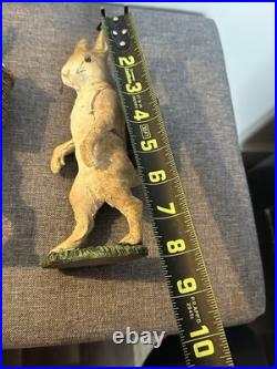Pair Of Velveteen Rabbit Easter Bunny Statues 7.75 Bethany Lowe Style