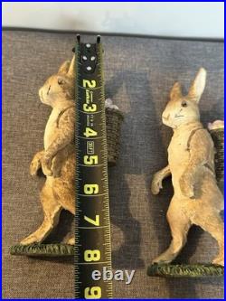 Pair Of Velveteen Rabbit Easter Bunny Statues 7.75 Bethany Lowe Style