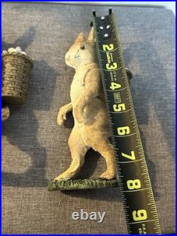 Pair Of Velveteen Rabbit Easter Bunny Statues 7.75 Bethany Lowe Style