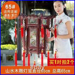 Palace Lantern Carved Wooden Chinese Lantern Balcony Red Outdoor Decoracion