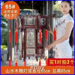 Palace Lantern Carved Wooden Chinese Lantern Balcony Red Outdoor Decoracion