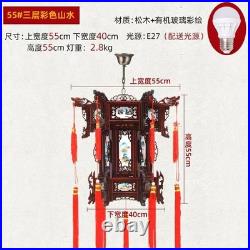 Palace Lantern Carved Wooden Chinese Lantern Balcony Red Outdoor Decoracion