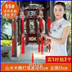 Palace Lantern Carved Wooden Chinese Lantern Balcony Red Outdoor Decoracion