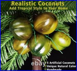 Palmera iluminada con LED para fiesta hawaiana en patio y piscina, 2.13 m US NEW